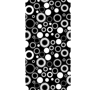 Geometrijska cvetlična oblika tuš decal - TenStickers