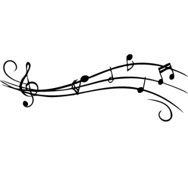 Glasbene note decal - TenStickers