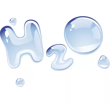 H2o dekorativna nalepka z besedilom - TenStickers