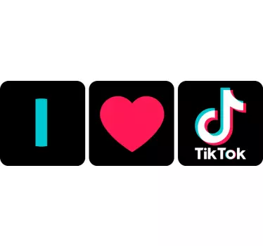 I love tik tok doma stenske nalepke - TenStickers