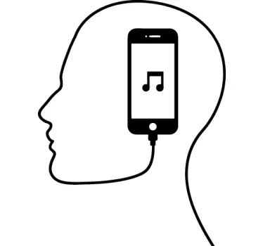 Itunes moška stenska nalepka - TenStickers