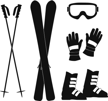 Komplet nalepk za smučarski pribor - TenStickers