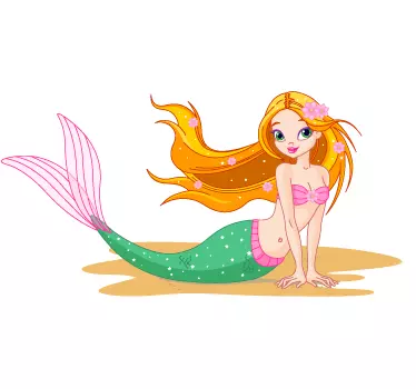 Lepa sirena otroka nalepka - TenStickers