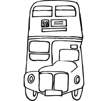 London avtobus risba steno nalepke za spalnico - TenStickers