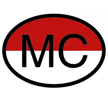 Monako zastava avto nalepka - TenStickers