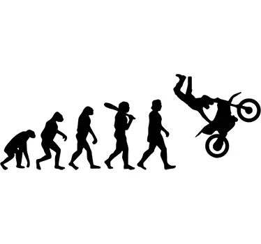 Moto evolucija človeškega motocikla - TenStickers
