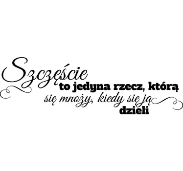 Naklejka cytat na ścianę polski - TenStickers