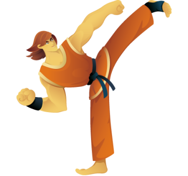 Nalepka karate bojevnik - TenStickers