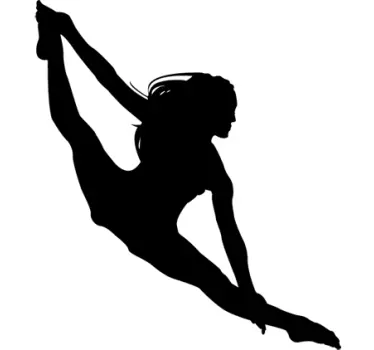Nalepka s silhouette acrobat steno - TenStickers