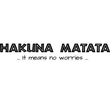 Nalepka s sloganom hakuna matata - TenStickers