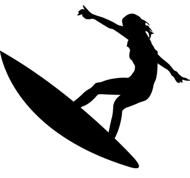 Nalepka silhuete surferja - TenStickers