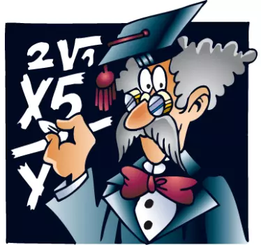 Nalepka starega učitelja matematike - TenStickers