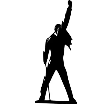 Nalepka stene freddie živosrebrne silhuete - TenStickers