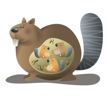 Nalepka stene matere veverice - TenStickers