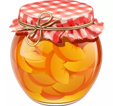Nalepka stene peach jar - TenStickers