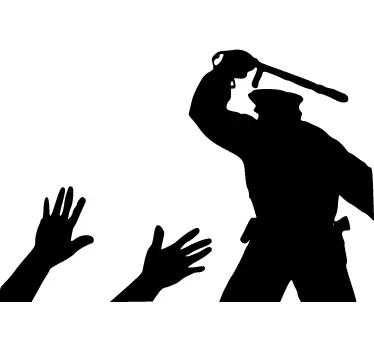 Nalepka stene policijske brutalnosti - TenStickers