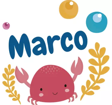 Nalepka živalske stene morske rakovice - TenStickers