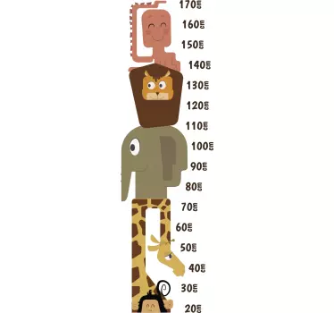 Nalepka višine prijaznih divjih živali - TenStickers