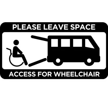 Nalepka vozila za dostop do invalidskih vozičkov - TenStickers