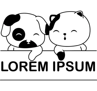 Nalepka za okna v veterinarski vitrini - TenStickers