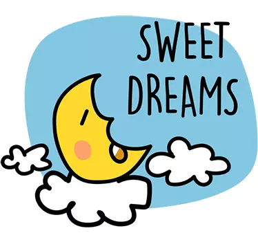 Nalepka za spanje lune - TenStickers