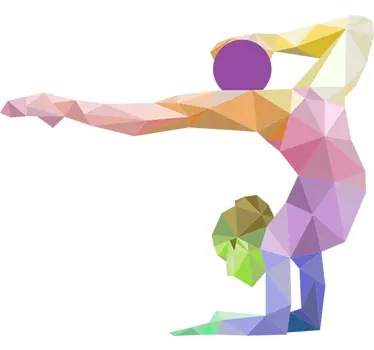 Nalepka za stene origami telovadke - TenStickers