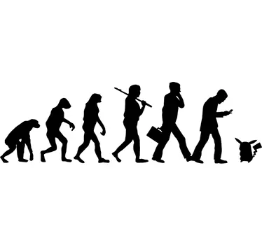 Nalepka za stene pokémon human evolution - TenStickers