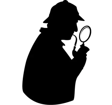 Nalepka za stene sherlock holmes profila - TenStickers