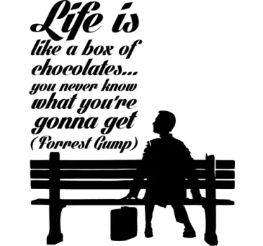 Nalepka za steno citatov forrest gump - TenStickers