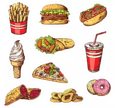 Nalepka za steno hitre hrane - TenStickers