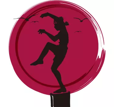 Nalepka za steno logotip karate otrok - TenStickers