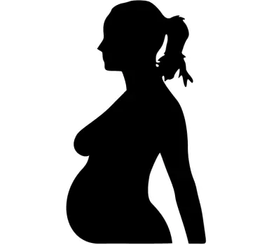 Nalepka za steno nosečnice silhueta - TenStickers