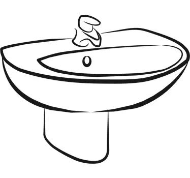Nalepka za steno umivalnika - TenStickers