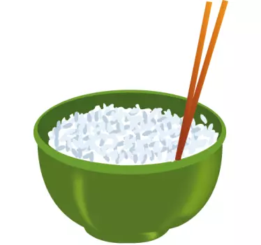 Nalepka za steno z rižem v loncu - TenStickers