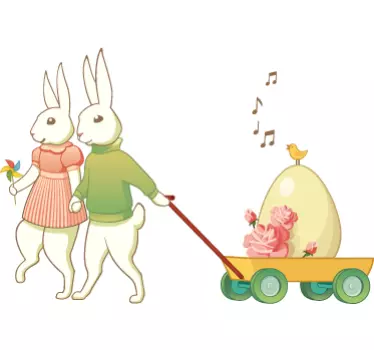 Nalepka za velikonočni par za steno - TenStickers