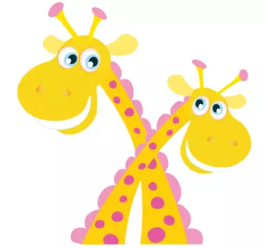 Nalepke s krcasto žirafo otroci - TenStickers