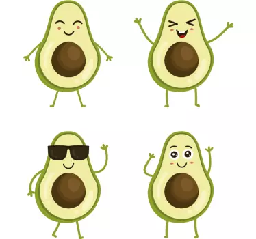 Nastavite smešno nalepko s sadjem za avokado - TenStickers