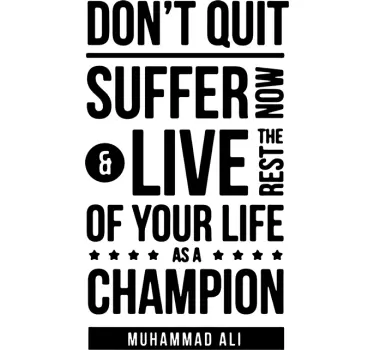 Ne prenehaj z nalepkami mohamed ali - TenStickers