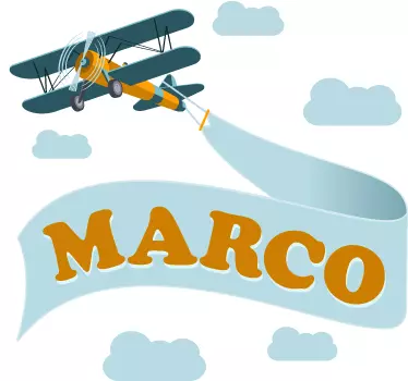 Osebna otroška nalepka za biplane - TenStickers