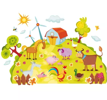 Otroci kmetije nalepke planetne stene - TenStickers