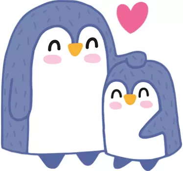 Otroška nalepka sten pingvina - TenStickers
