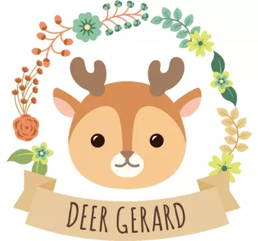 Otroški jelen risanje ilustracije stenska umetnost - TenStickers