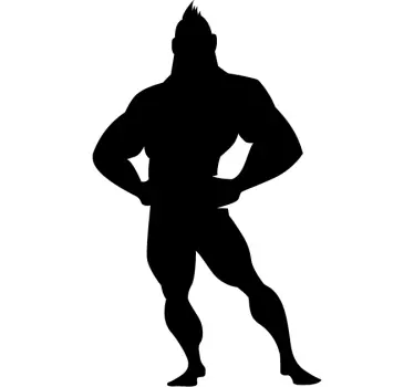 Otroški stripi strongman nalepke za stene - TenStickers