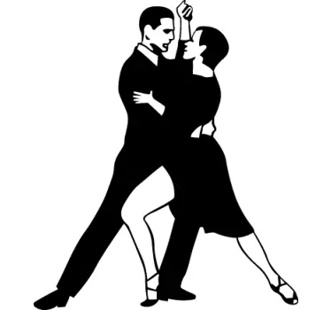 Par pleše tango dekorativno nalepko - TenStickers