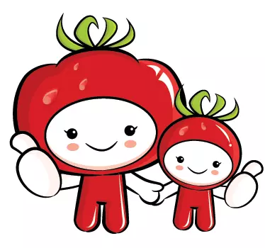 Paradižnik otroci stenske nalepke - TenStickers