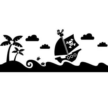 Piratska ladja otroka nalepka - TenStickers