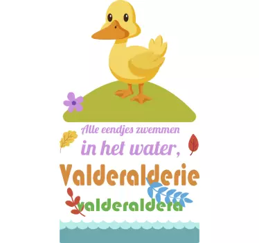 Račka drevesna rima decal - TenStickers