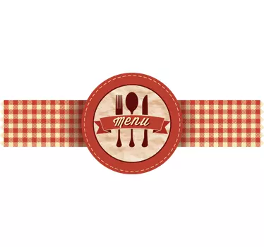 Retro menu logotip kuhinjska nalepka - TenStickers