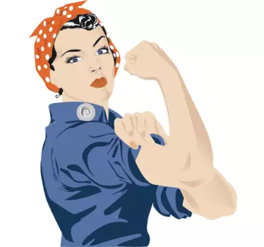 Rosie nalepka za steno riveterja - TenStickers