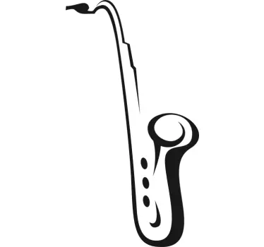 Saksofonska okrasna nalepka za okna - TenStickers